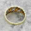 Pre Owned 9ct Yellow Gold Diamond Set Croissant Dome Ring