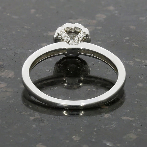 Pre Owned 18ct White Gold 0.40cts Diamond Halo Ring