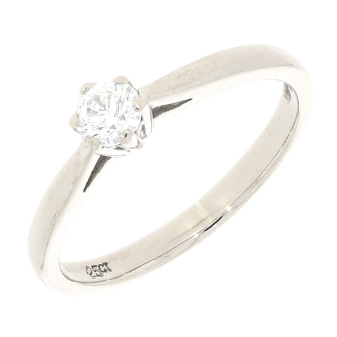 Pre Owned Ladies 18ct White Gold 0.25cts Diamond Solitaire Ring | H&H 