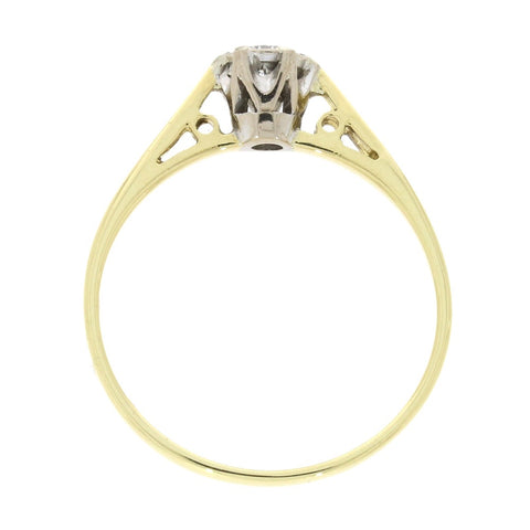 Pre Owned Ladies 18ct Yellow Gold 0.20cts Diamond Solitaire Ring | H&H 