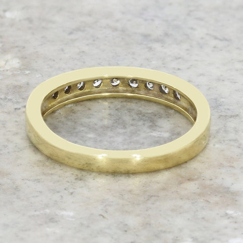 Pre Owned 18ct Yellow Gold 0.33cts Diamond Half Eternity Ring