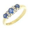 18ct Gold Sapphire And 0.10cts Diamond Dress Ring Pre Owned | H&H 