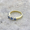 18ct Gold Sapphire And 0.10cts Diamond Dress Ring Pre Owned | H&H 