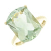 9ct Yellow Gold Large Green Amethyst Dress Ring Pre Owned | H&H 