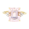 14ct Yellow Gold Morganite and Diamond Dress Ring Pre Owned | H&H 