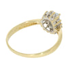 9ct Yellow Gold Aquamarine and 0.15cts Diamond Cluster Ring | H&H