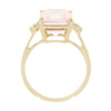14ct Yellow Gold Morganite and Diamond Dress Ring Pre Owned | H&H 