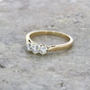 9ct Yellow Gold 0.25cts Brilliant Cut Natural Diamond Trilogy Ring | H&H