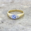 18ct Yellow Gold Heart Shape Sapphire and Diamond Ring | H&H 