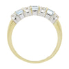 9ct Yellow Gold Blue Topaz and Diamond Half Eternity Ring CH1320 | H&H 