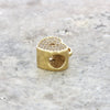 Rare Pandora 14ct Gold CZ Set Heart Padlock Charm 750833CZ | H&H