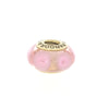 Pandora 14ct Gold Round Pink Murano Glass Charm Pre Owned CH1327 | H&H