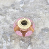 Pandora 14ct Gold Round Pink Murano Glass Charm Pre Owned CH1327 | H&H