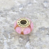 Pandora 14ct Gold Round Pink Murano Glass Charm Pre Owned CH1327 | H&H