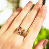 9ct Yellow Gold Ruby and Diamond Horse Shoe Ring Pre Owned | H&H 