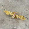 Vintage 15ct Yellow Gold Ruby Diamond Set Brooch 1909 | H&H