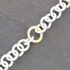 Pre Owned Tiffany & Co 2001 Sterling Silver and 18ct Gold Circle Link Bracelet CH1351
