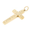 9ct Yellow Gold Engraved Hollow Cross Pre Owned | H&H Family Jewellers