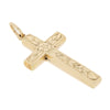 9ct Yellow Gold Engraved Hollow Cross Pre Owned | H&H Family Jewellers