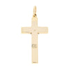 9ct Yellow Gold Engraved Hollow Cross Pre Owned | H&H Family Jewellers