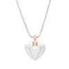 Clogau Cariad Silver and 9ct Rose Gold Diamond Heart Necklace SCA010 | H&H