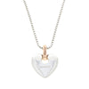 Clogau Cariad Silver and 9ct Rose Gold Diamond Heart Necklace SCA010 | H&H