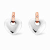 Clogau Cariad Silver and 9ct Rose Gold Heart Diamond Earrings 3SCA010 Pre Owned CH1364
