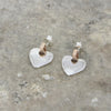 Clogau Cariad Silver and 9ct Rose Gold Heart Diamond Earrings 3SCA010 | H&H