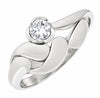Boodles Platinum Natural Diamond Solitaire Ring and Wedding Band Set Pre Owned CH1367