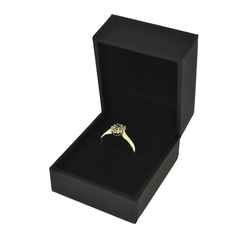 Pre Owned 18ct Yellow Gold Emerald And Diamond Cluster Ring | H&H