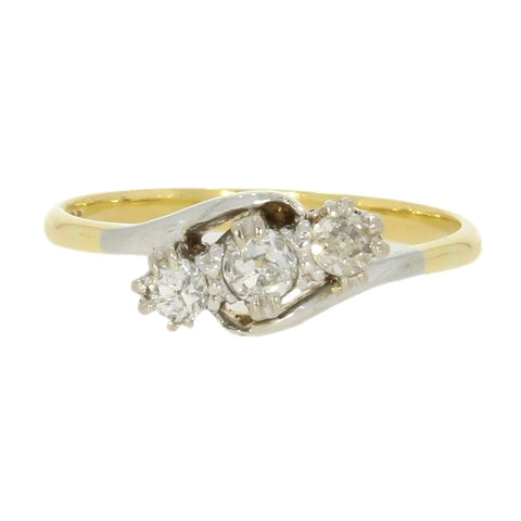 Pre Owned 18ct Yellow Gold Three Stone 0.23cts Diamond Ring | H&H