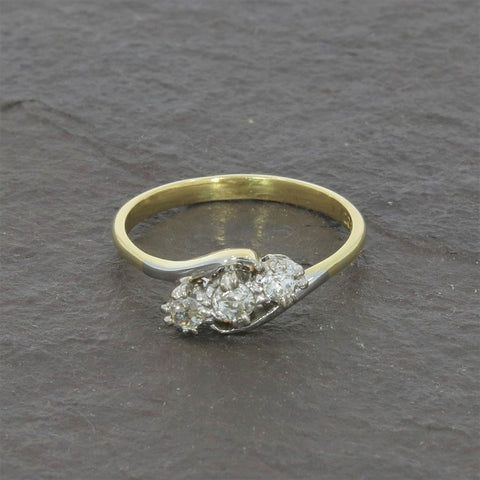 Pre Owned 18ct Yellow Gold Three Stone 0.23cts Diamond Ring | H&H