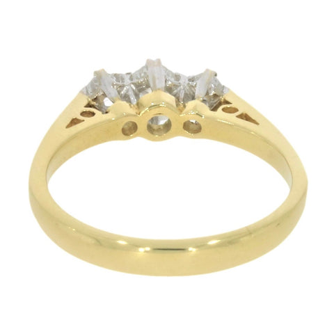 Pre Owned 18ct Yellow Gold 3 Stone Trilogy 0.25cts Diamond Ring | H&H