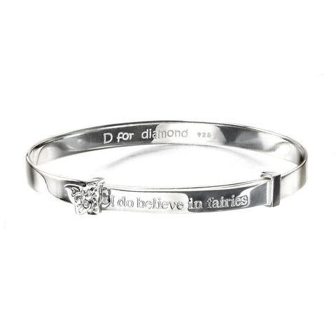 D for Diamond Believe in Fairies Baby Bangle B4315