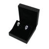 Derbyshire Blue John Pear Shape Silver Stud Earrings