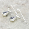 Derbyshire Blue John Sterling Silver Pear Shape Drop Earrings - DBJ191
