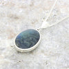 Derbyshire Blue John Reversible Sterling Silver Pendant And Chain