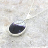 Derbyshire Blue John Reversible Sterling Silver Pendant And Chain
