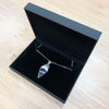 Derbyshire Blue John Sterling Silver Large Teardrop Reversible Pendant and Chain
