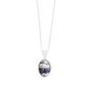 Derbyshire Blue John and Blue Goldstone Silver Pendant and Chain