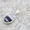 Derbyshire Blue John and Labradorite Sterling Silver Pendant and Chain