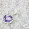 Derbyshire Blue John Double Sided Sterling Silver Pendant and Chain