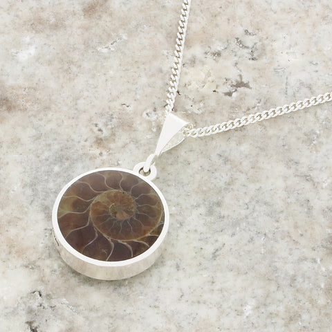 Derbyshire Blue John Sterling Silver Reversible Pendant And Chain