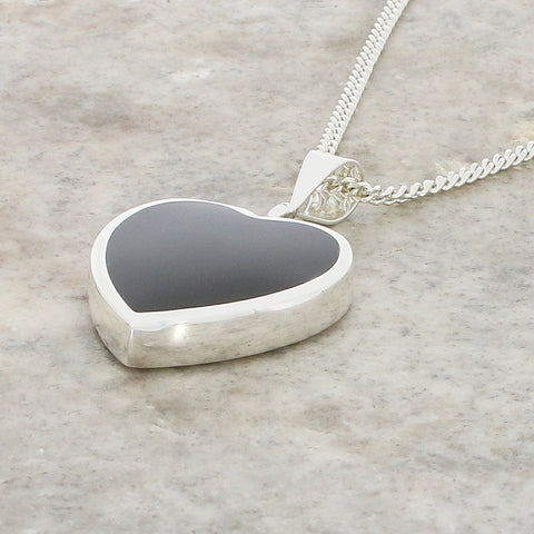 Derbyshire Blue John Heart Pendant And Chain