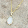 Derbyshire Blue John and Opalique 9ct Yellow Gold Pendant and Gold Plated Chain