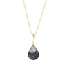 Derbyshire Blue John and Sodalite 9ct Yellow Gold Pendant and Gold Plated Chain