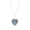 Derbyshire Blue John and Malachite Heart Pendant and Chain