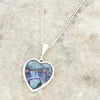 Derbyshire Blue John and Malachite Heart Pendant and Chain