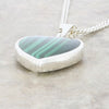 Derbyshire Blue John and Malachite Heart Pendant and Chain