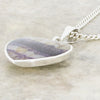 Derbyshire Blue John Sterling Silver Heart Pendant and Chain